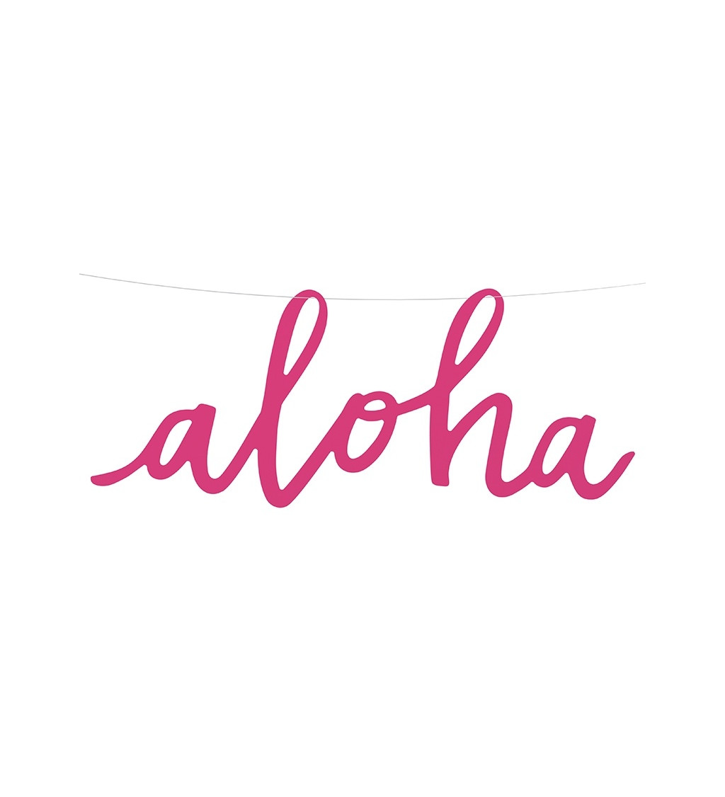Růžová girlanda - Aloha