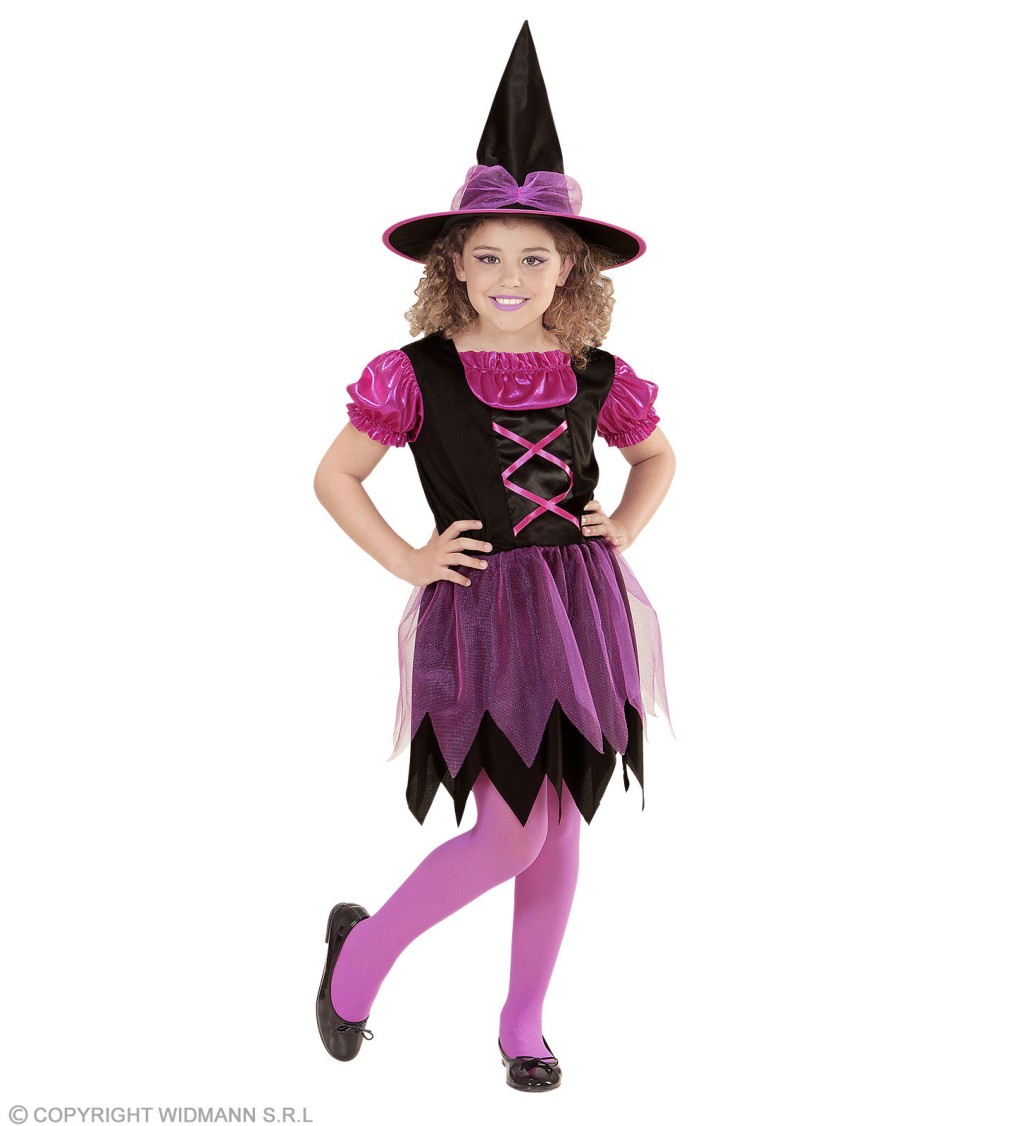 Čarodějnice - dětský kostým (růžová)