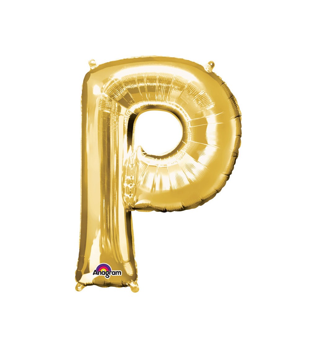 Balónek písmeno P - Zlaté