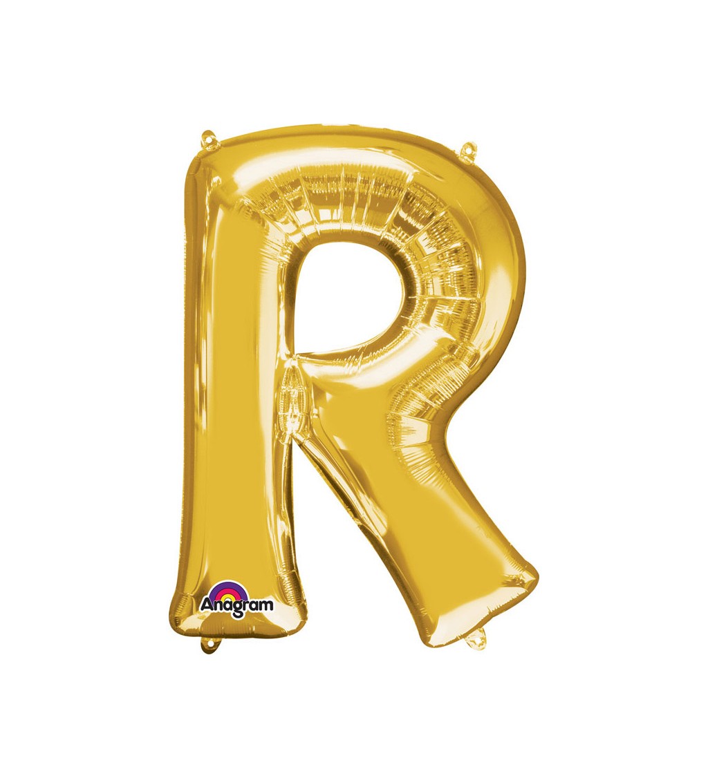 Balónek písmeno R - Zlaté