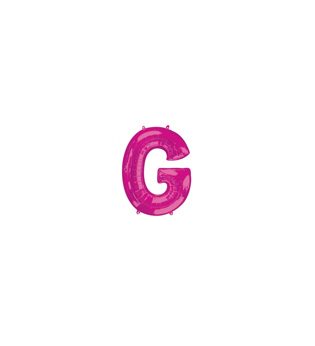 Balónek písmeno G - Růžové