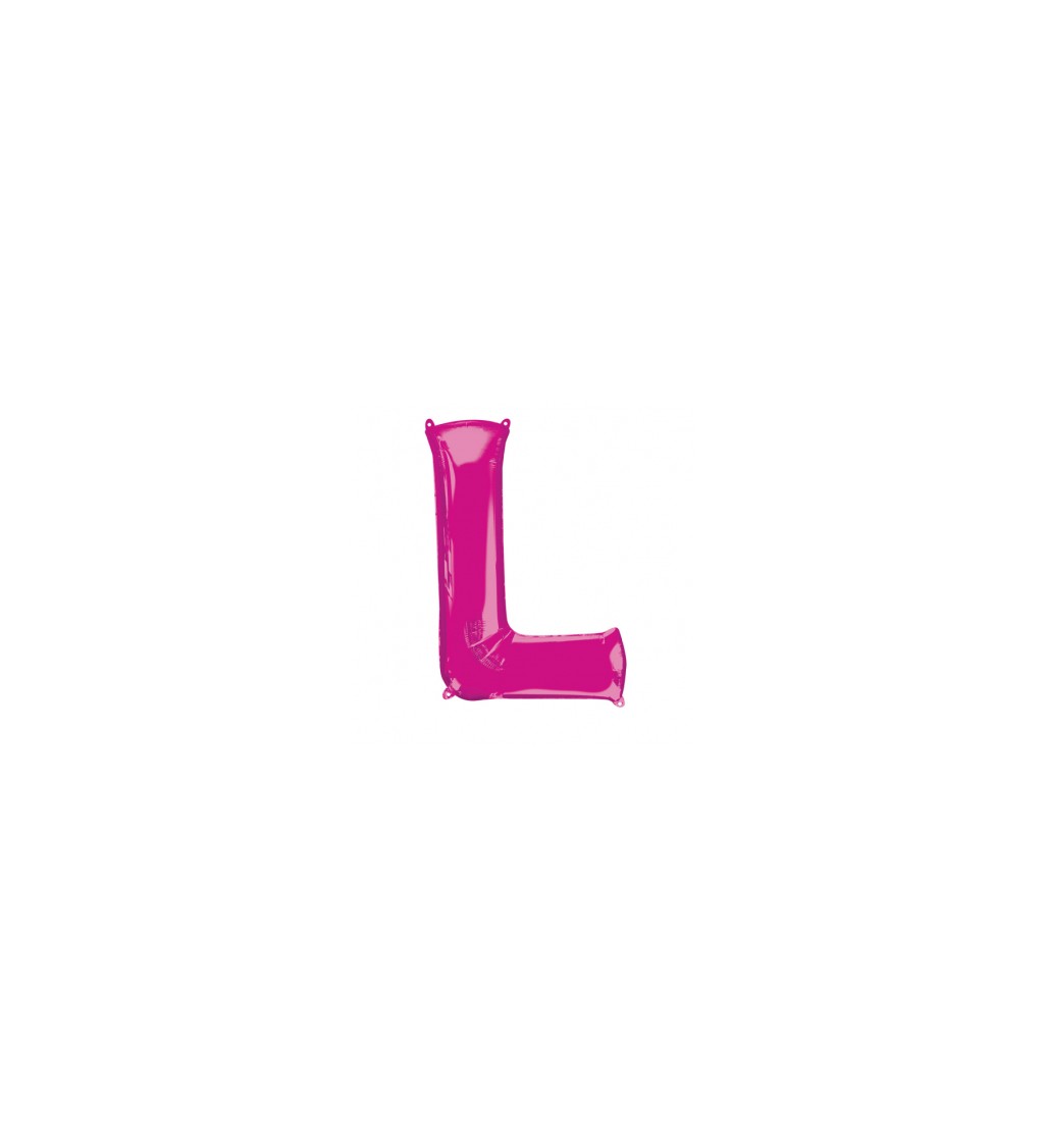 Balónek písmeno L - Růžové
