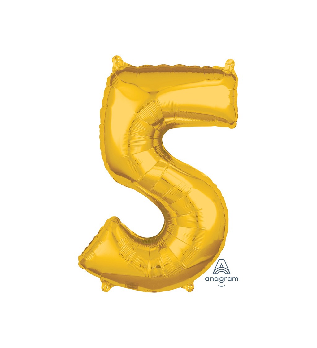 Zlaté číslo 5 - balónek