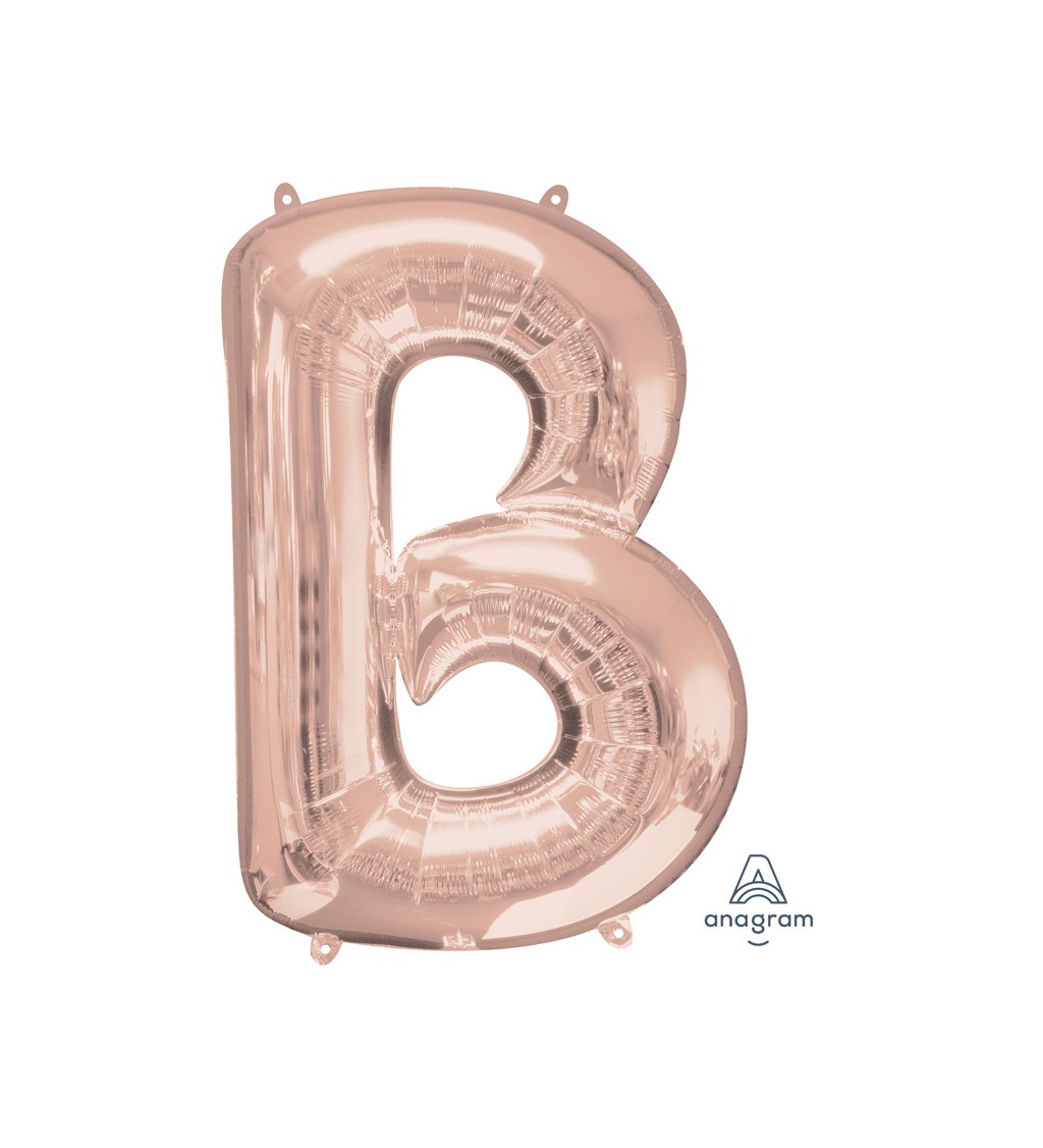 Balónek písmeno B - Růžovozláté
