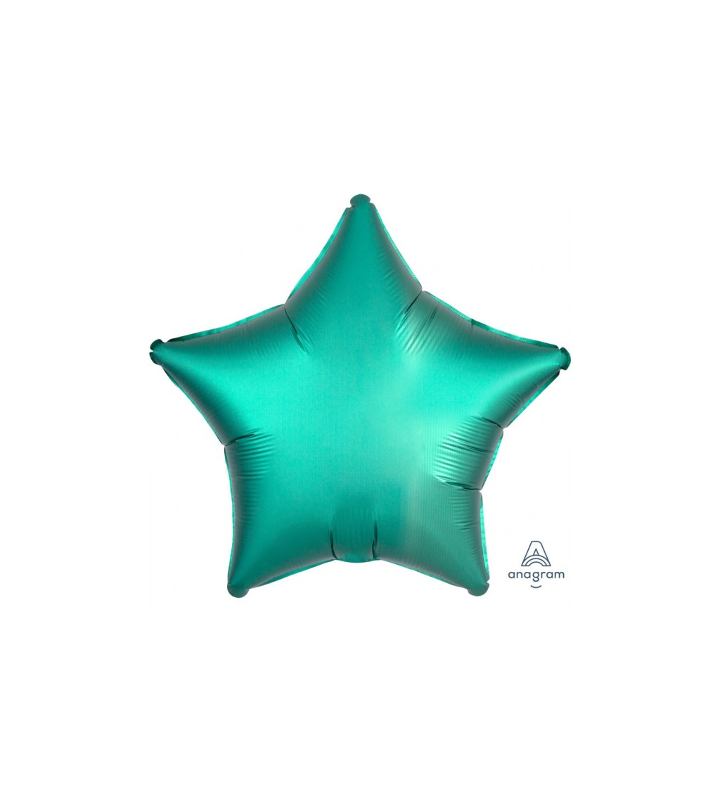 Fóliový balónek - tyrkysová hvězda