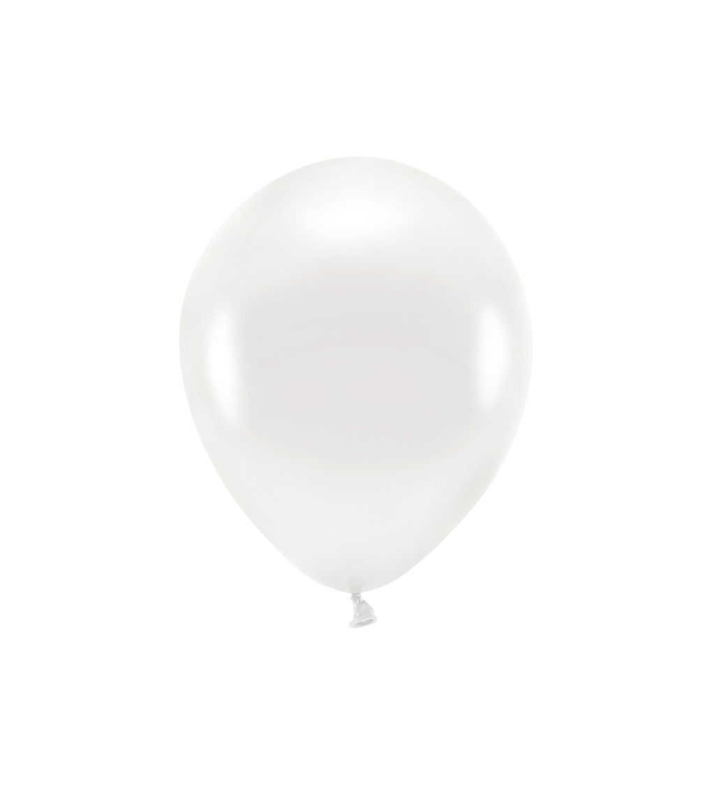 Eko balónky metalické bílé