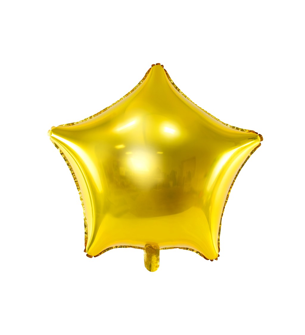 Fóliový balónek- zlatá hvězda