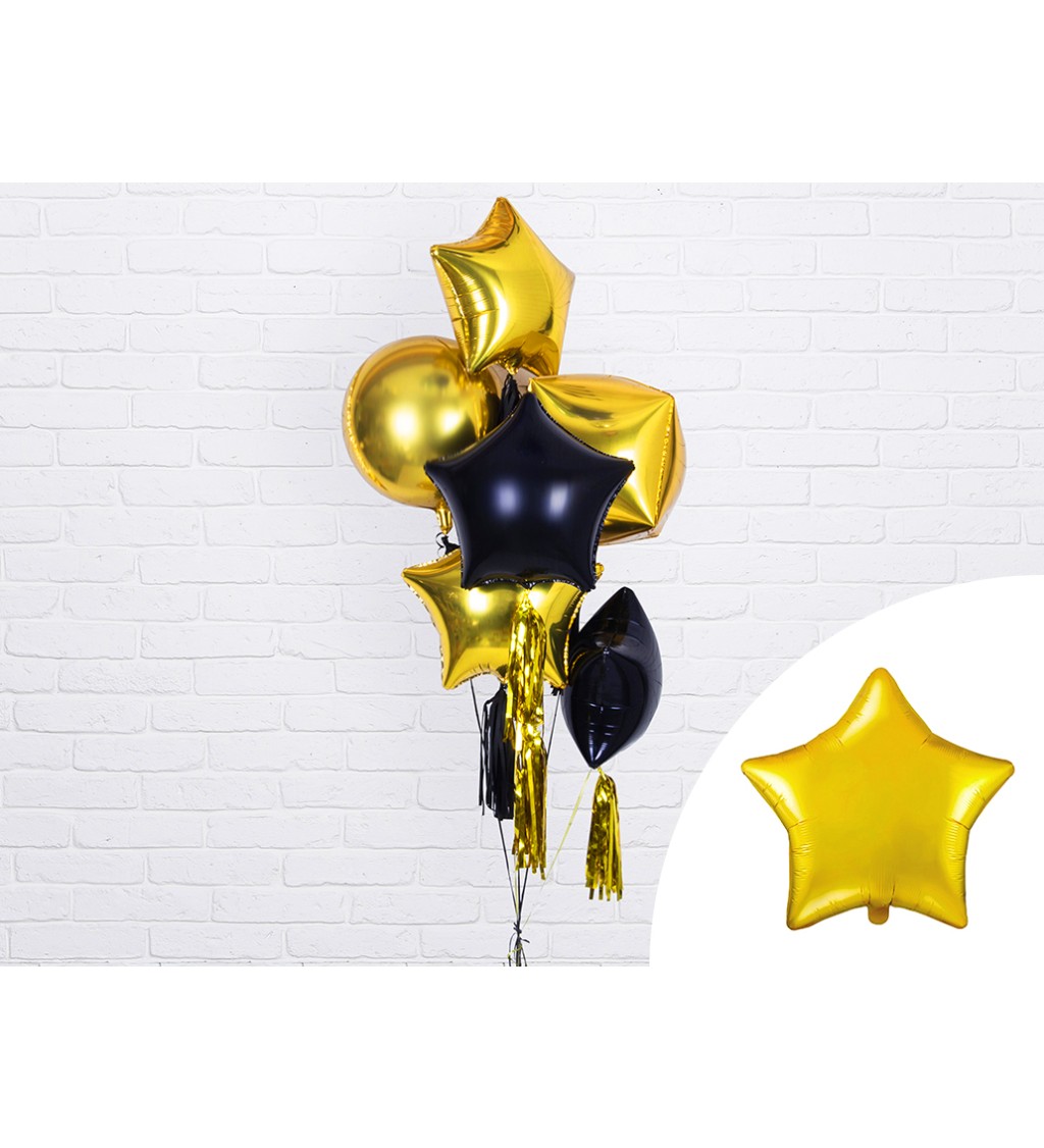 Fóliový balónek- zlatá hvězda