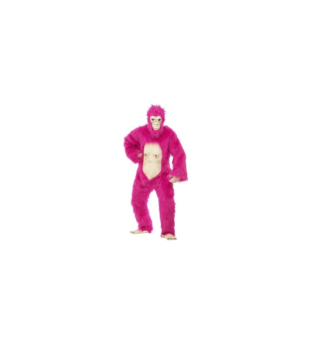 Kostým - Gorila, barva růžová