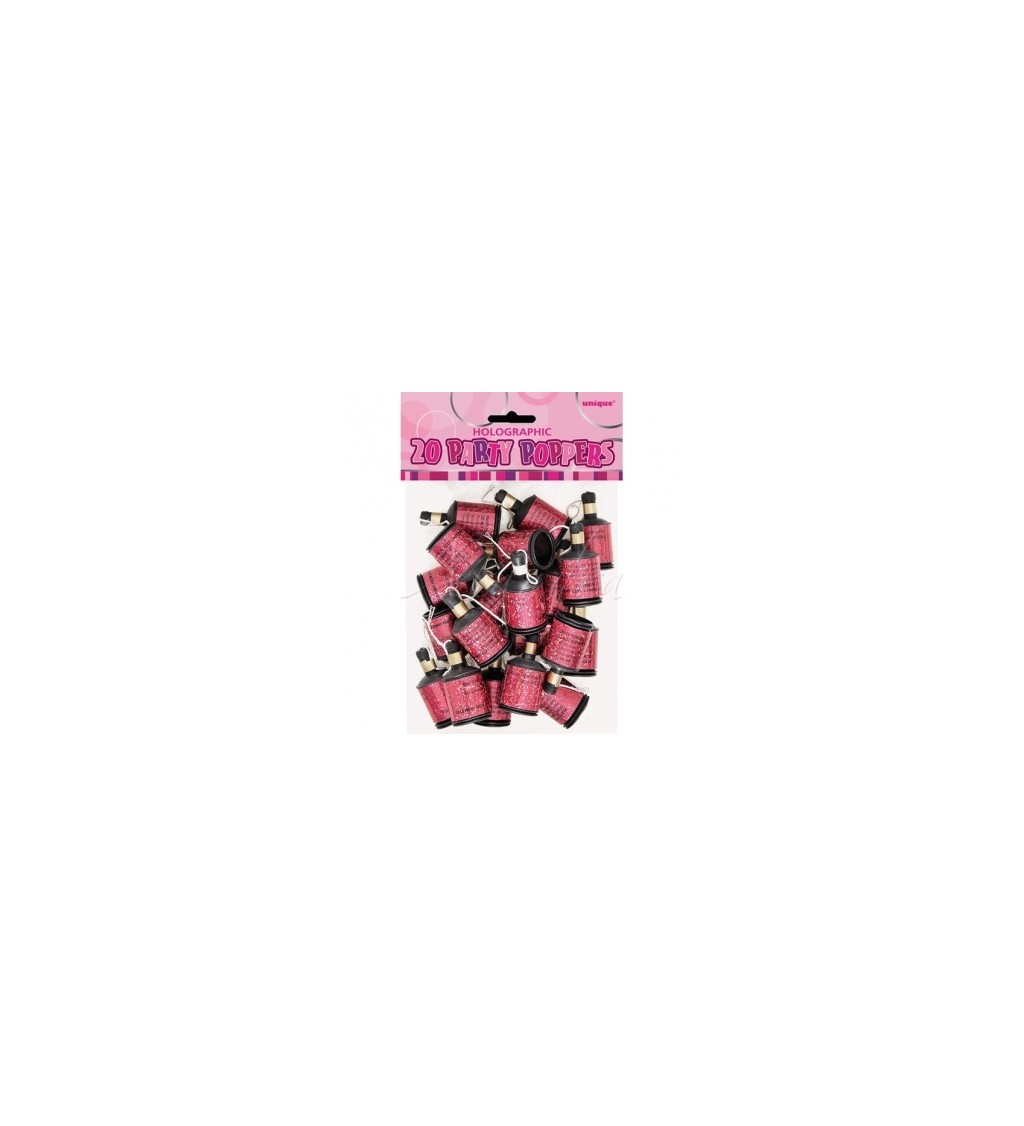 Konfety bouchací mini - růžové