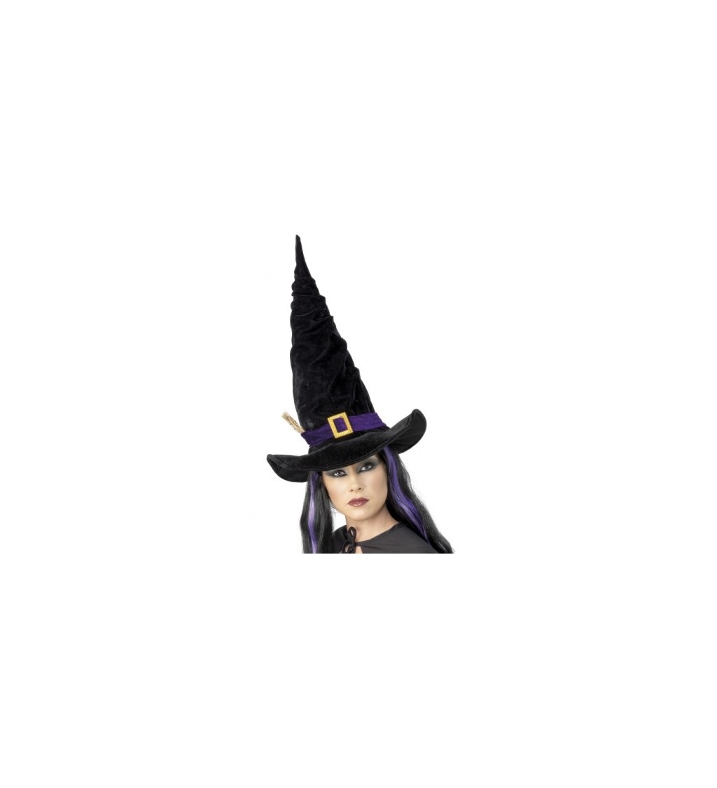 Čarodějnický klobouk - fialová dekorace