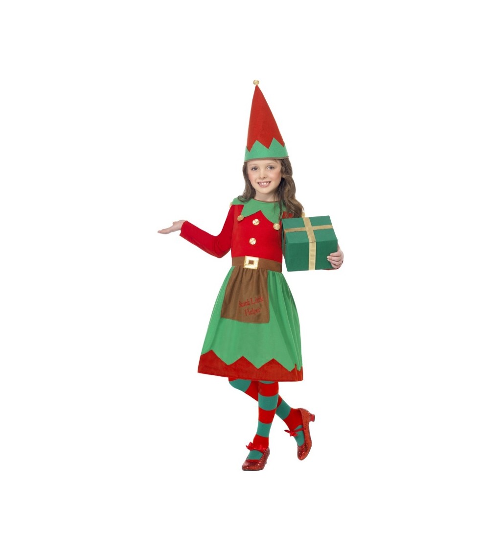 Dětský kostým - Vánoční elfka 