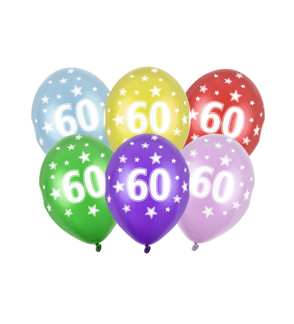 Balónky 60 - vícebarevné