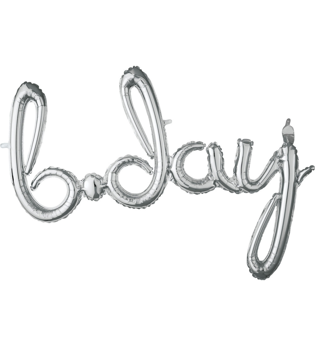 B-day stříbrný nadpis
