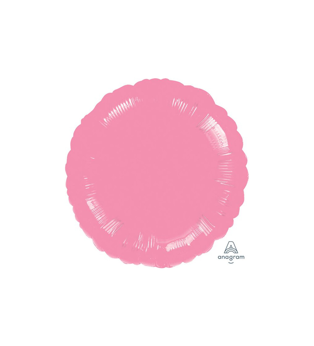Fóliový kulatý balónek v růžové barvě