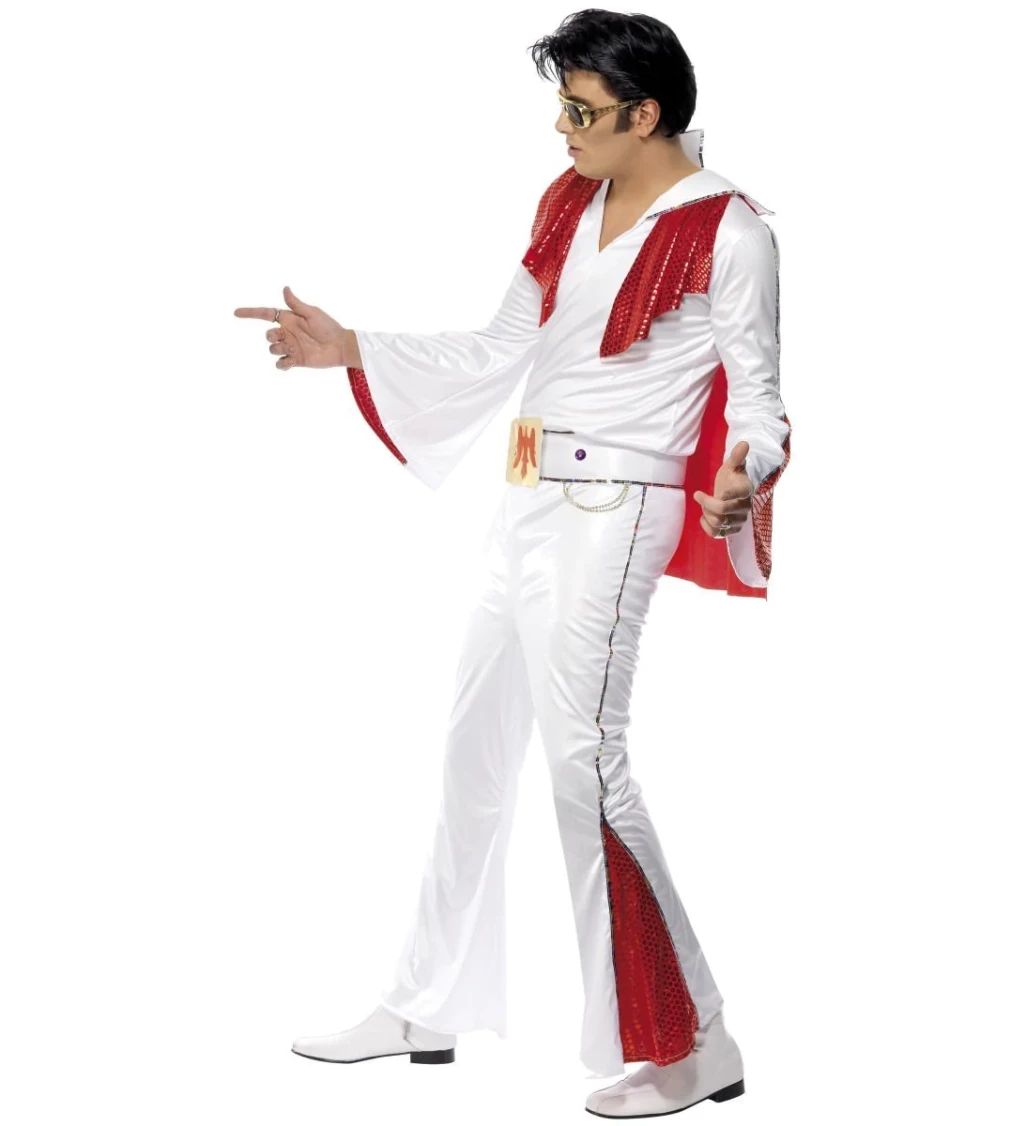 Kostým - Elvis, model bílo-červený