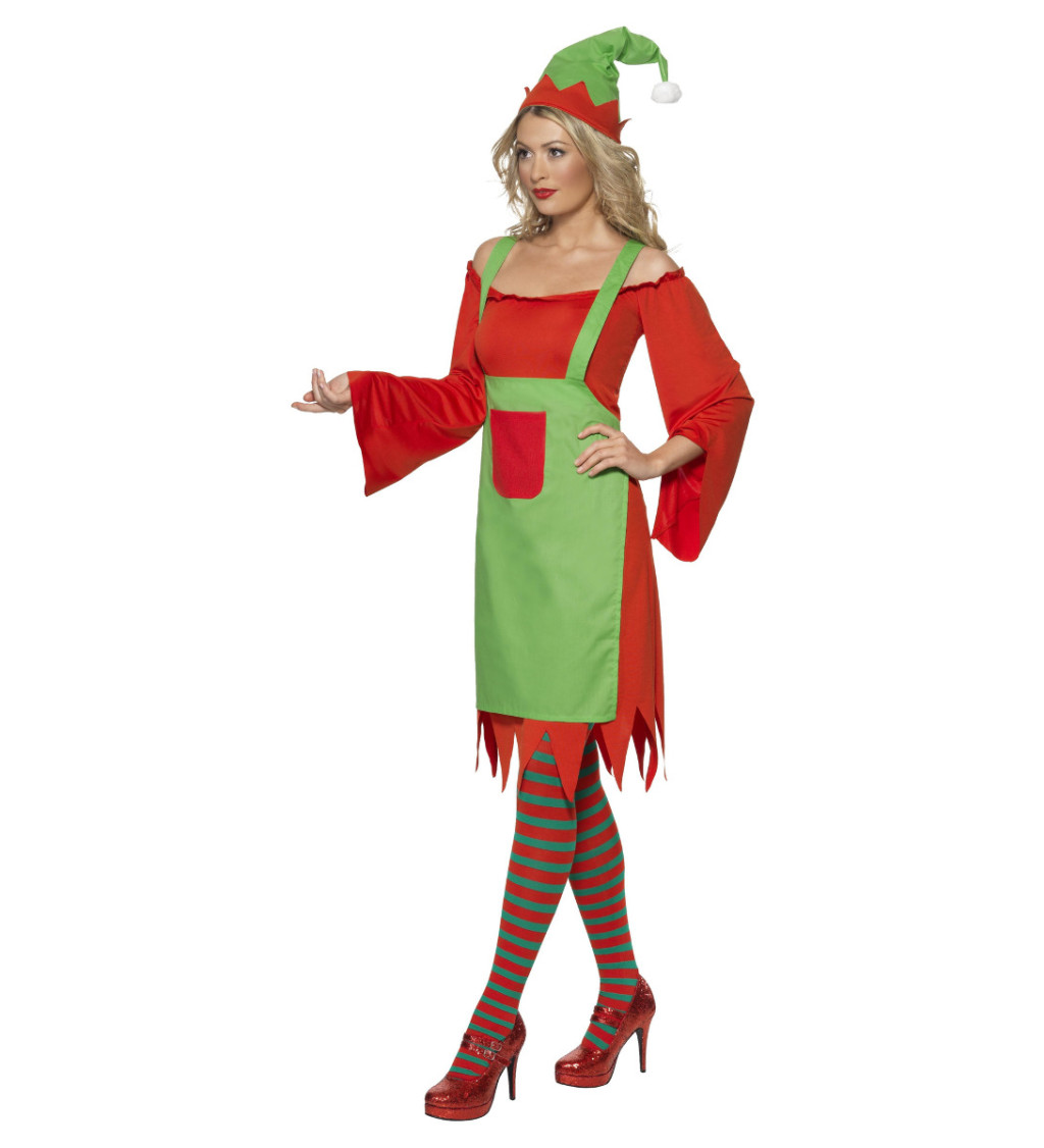 Kostým - Krásná vánoční elfka
