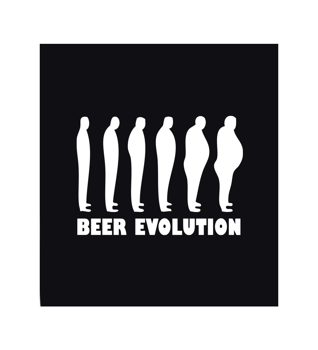 Pánské triko černé - Beer evolution