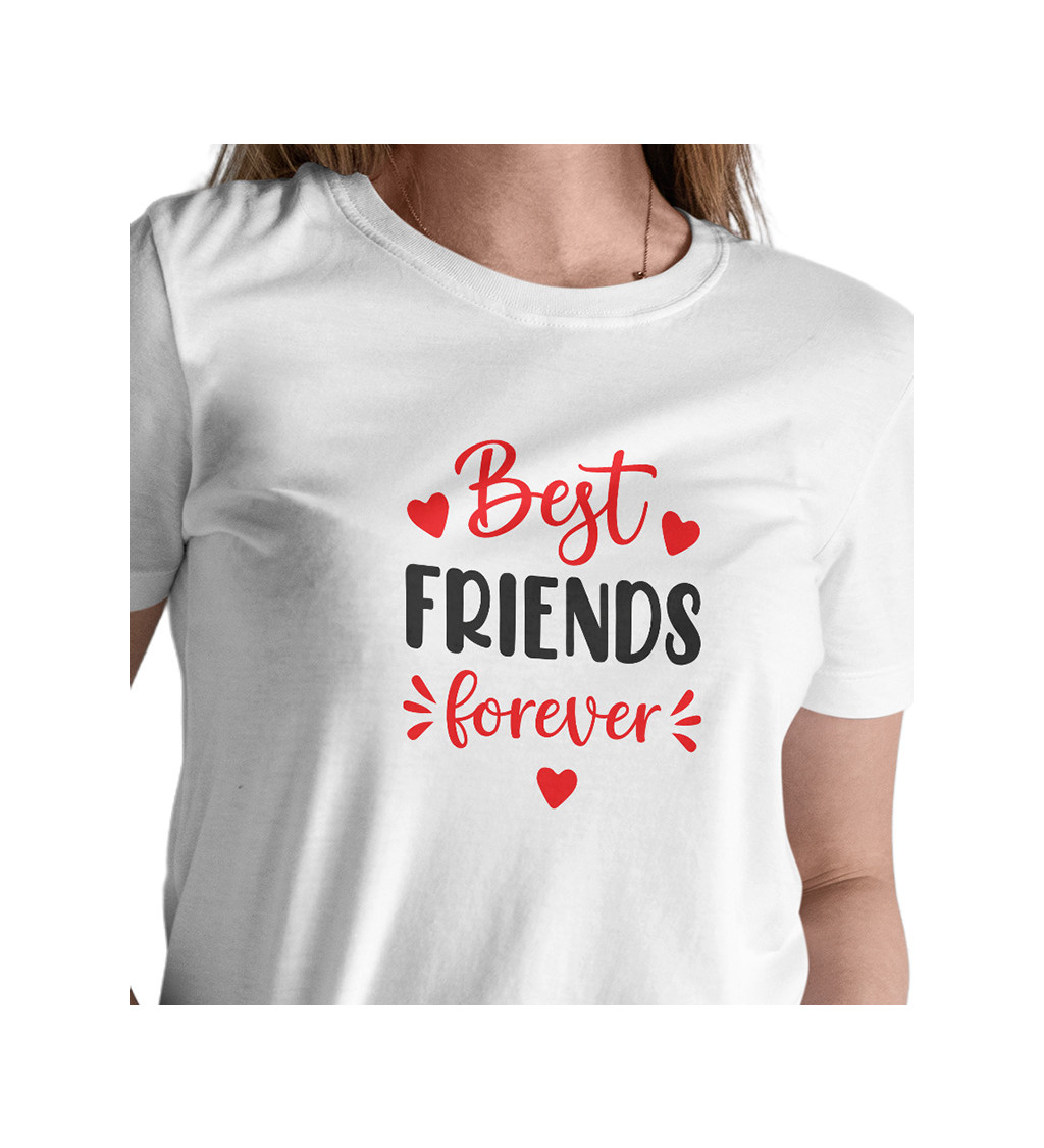 Dámské triko bílé - Best friends forever XS