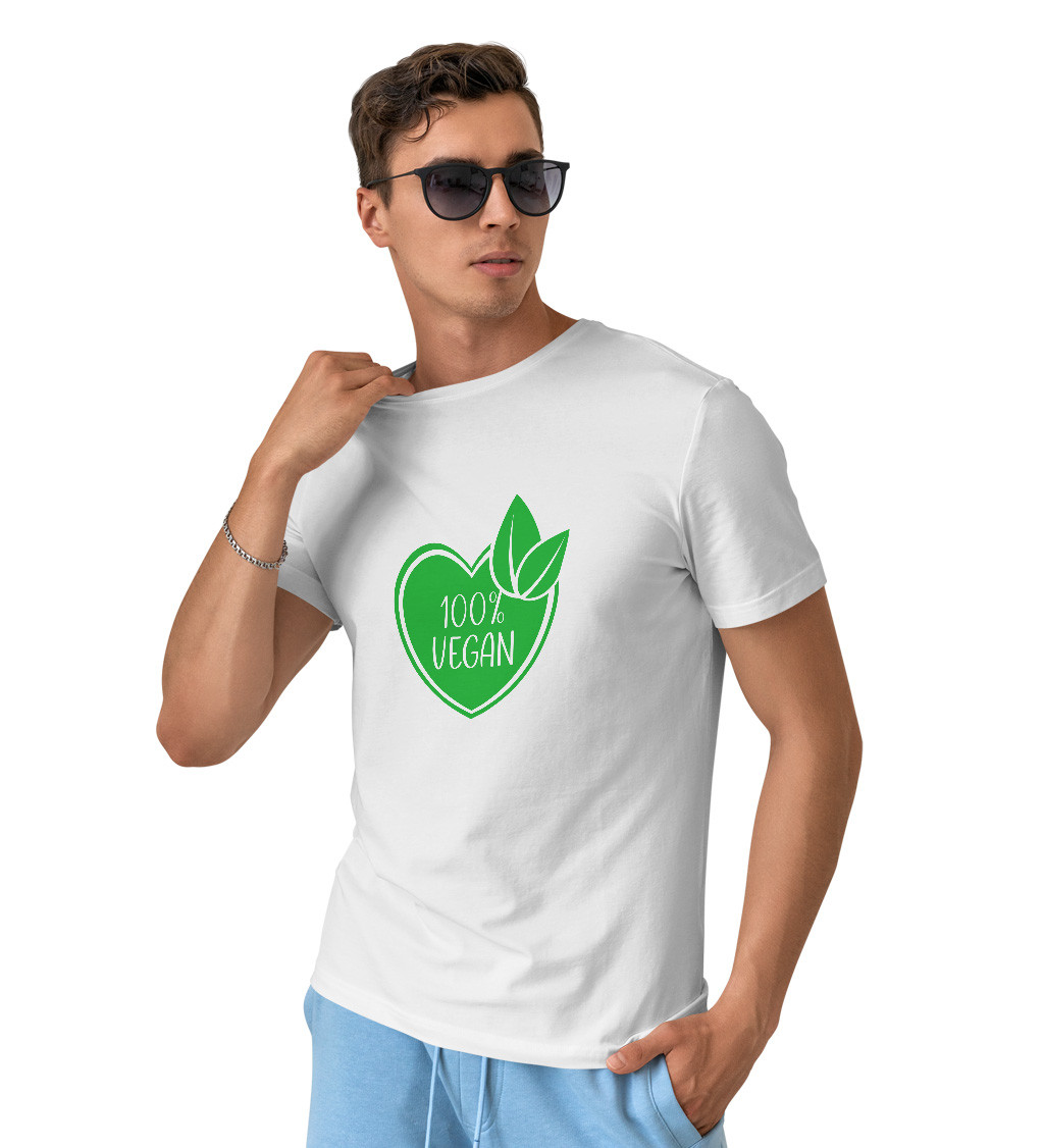 Pánské triko bílé - 100% vegan