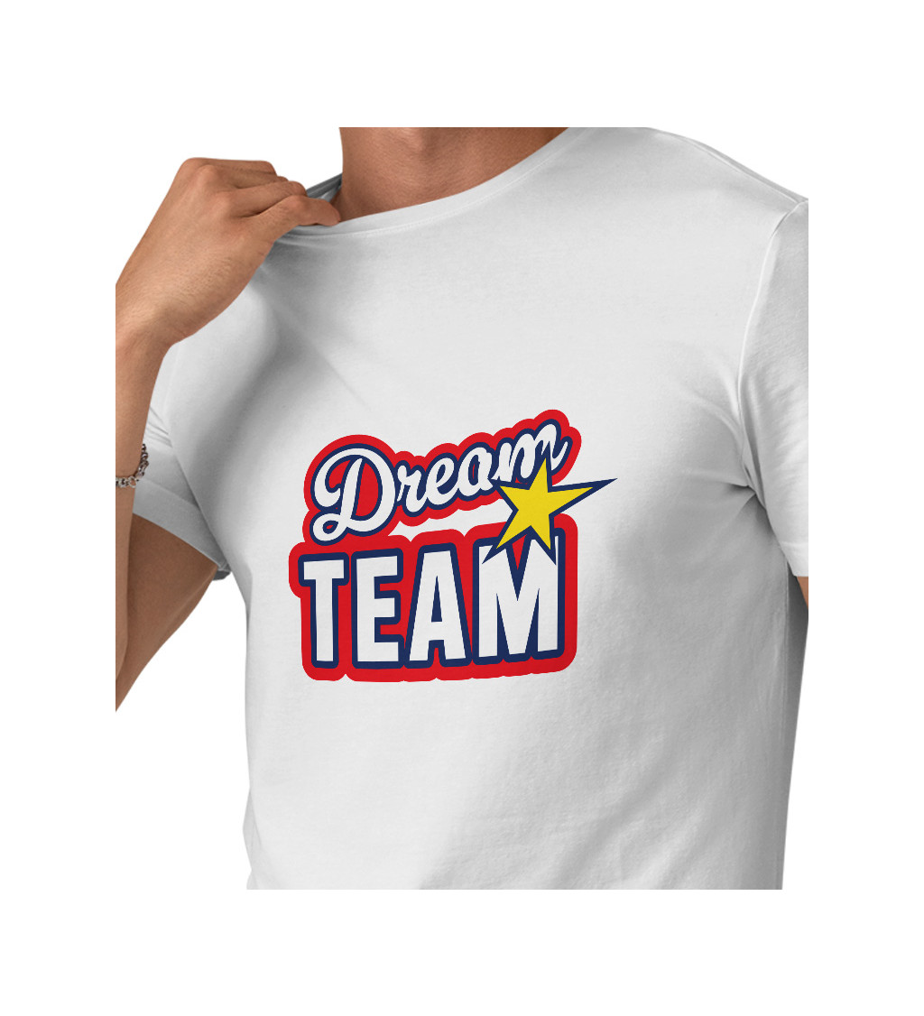 Pánské triko bílé - Dream team