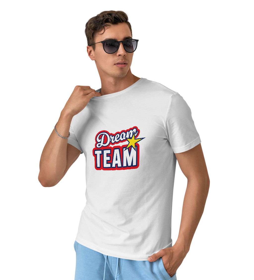 Pánské triko bílé - Dream team