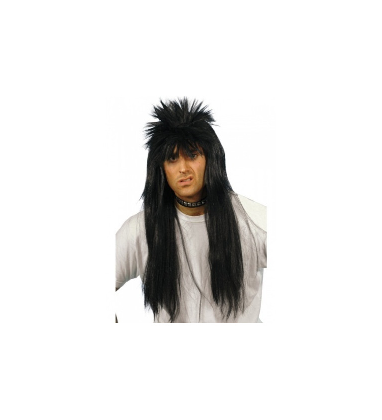 Paruka Punk - černá, dlouhé vlasy