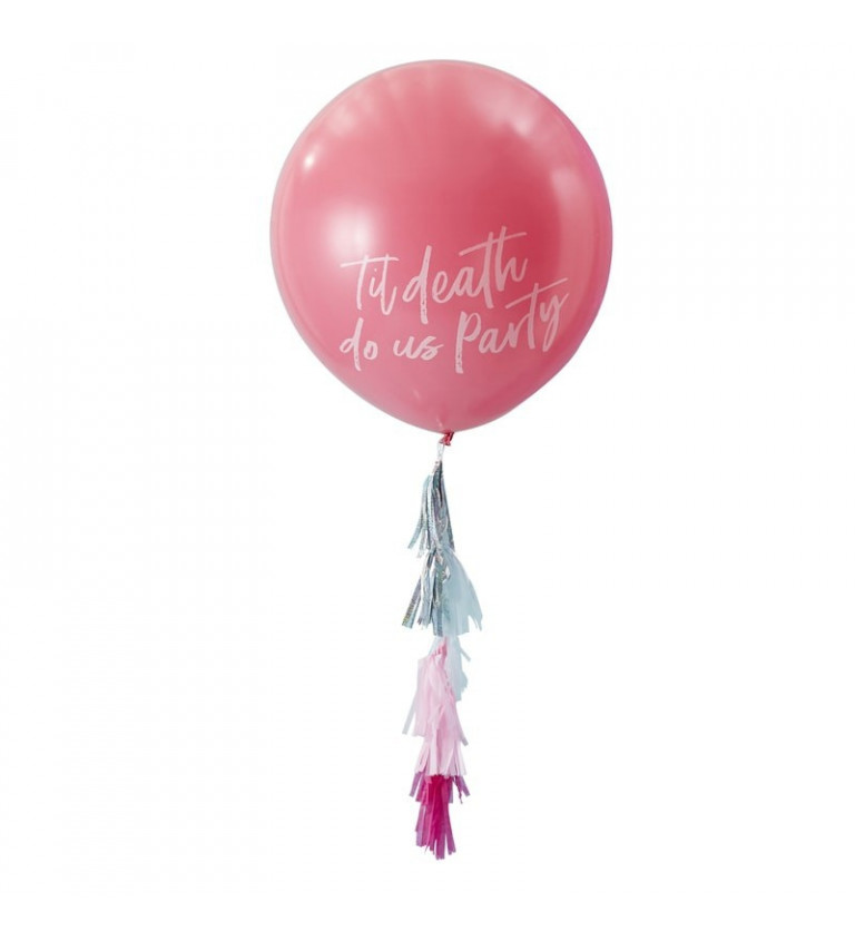 Velký TIL DEATH DO US PARTY balónek - Růžový