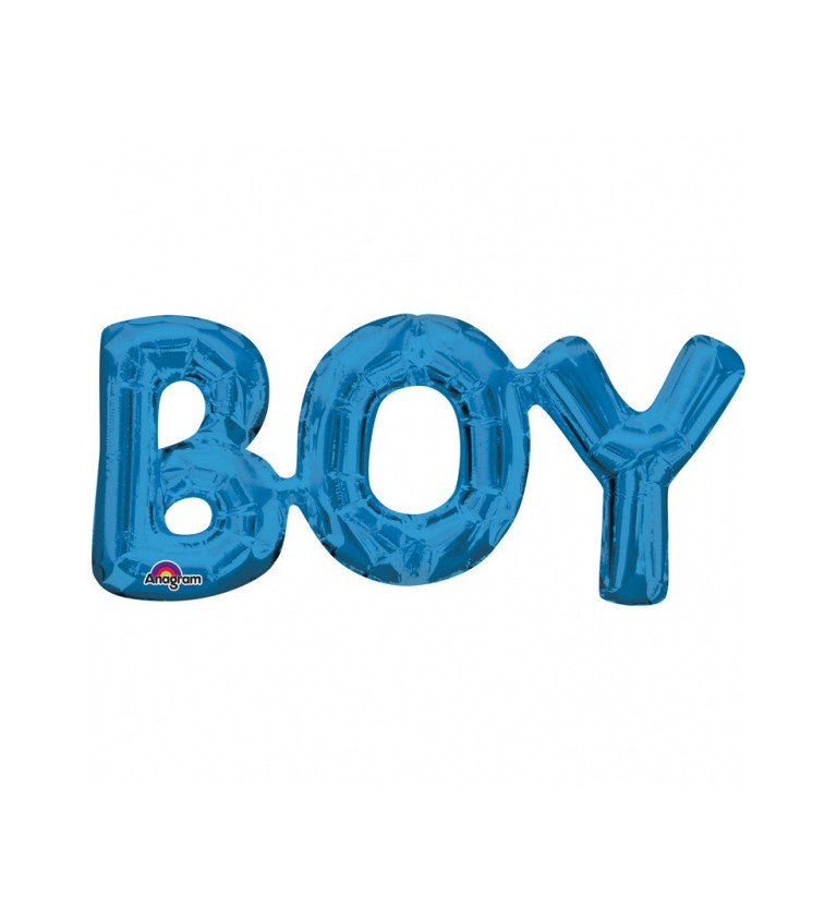 Modrý Balónek - nápis boy