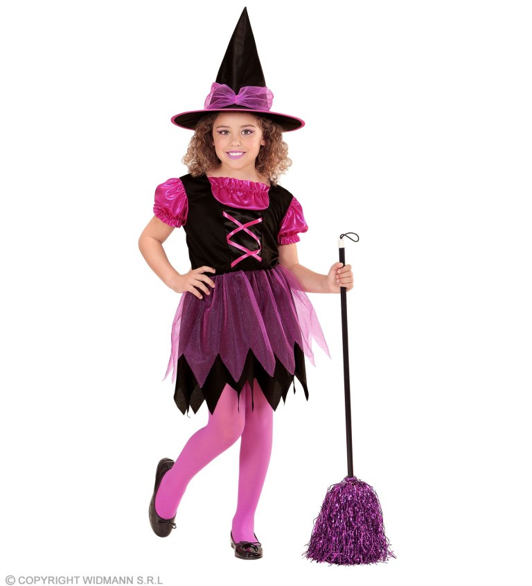 Čarodějnice - dětský kostým (růžová)
