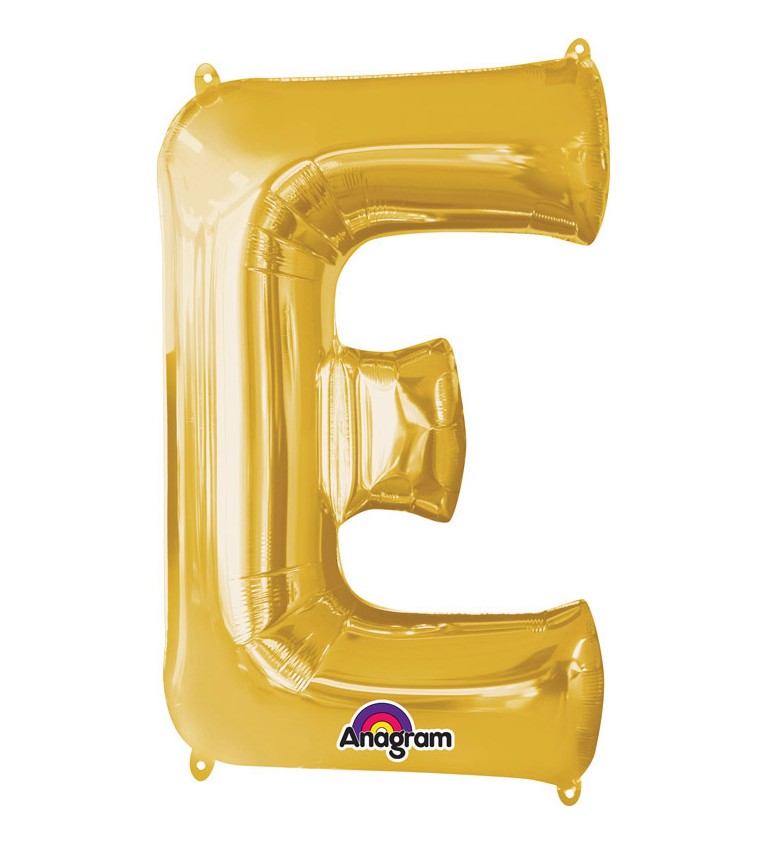 Balónek písmeno E - Zlaté