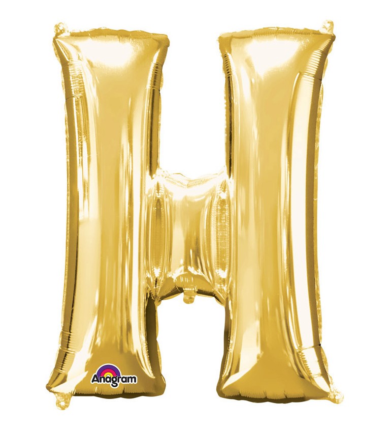 Balónek písmeno H - Zlaté