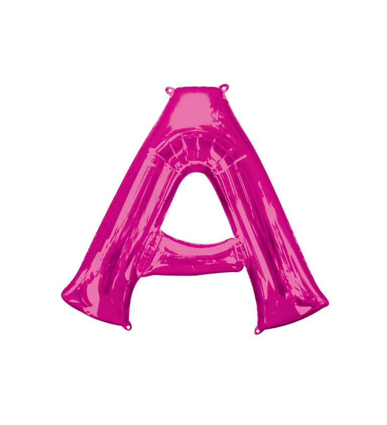 Balónek písmeno A - Růžové