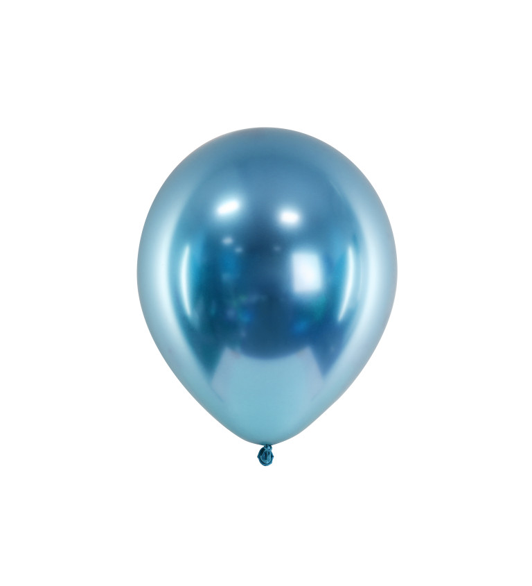 Chromový balonek modrý