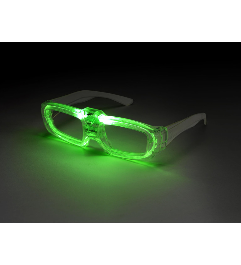 Svítící brýle - zelené