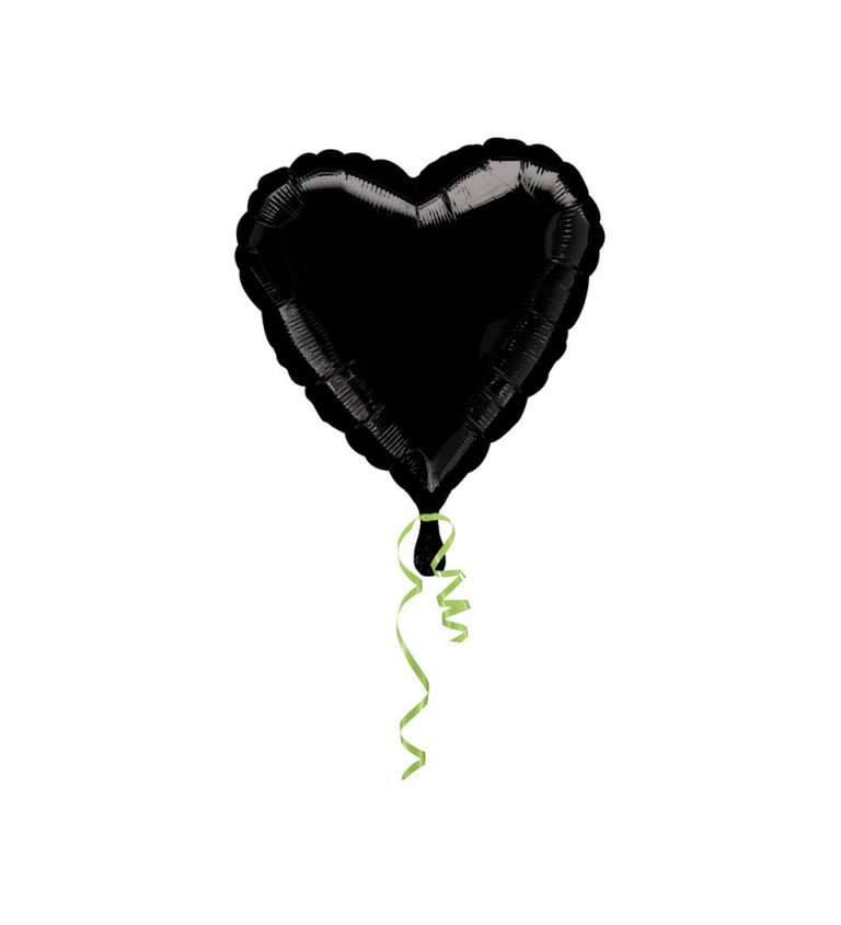 Foliový balonek - Srdce černé