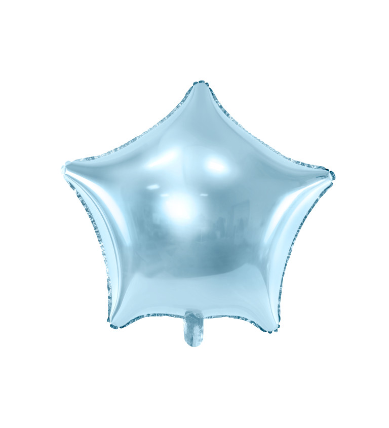 Foliová modrá hvězda balonek