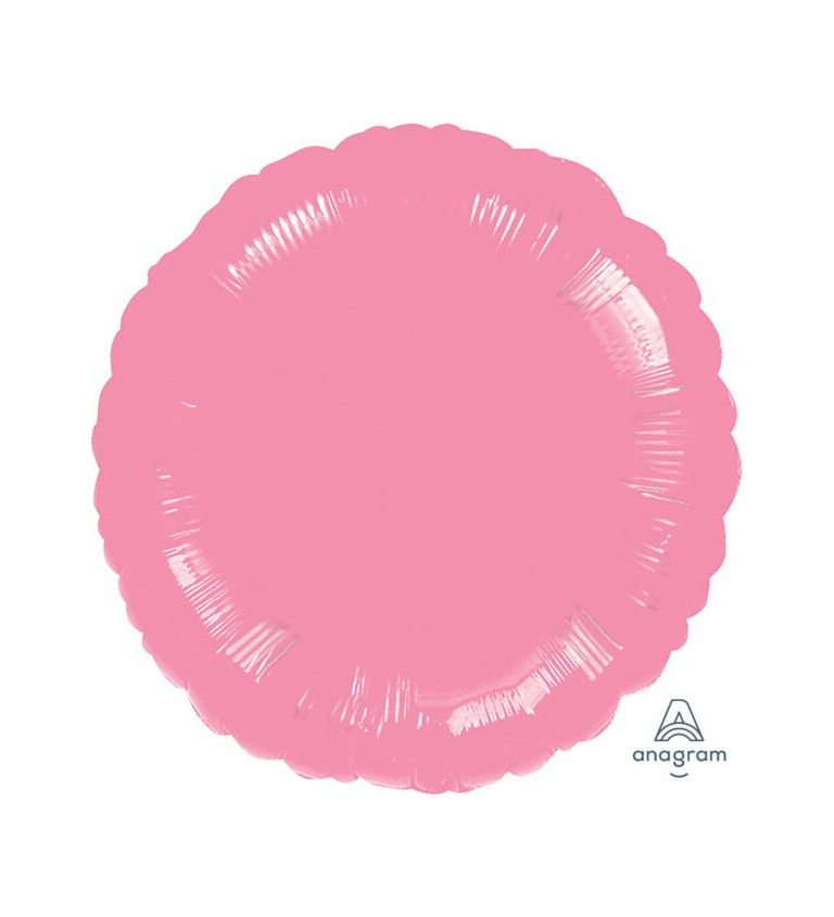 Fóliový kulatý balónek v růžové barvě