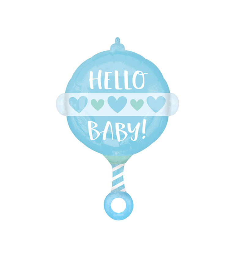 Hello baby modrý balónek