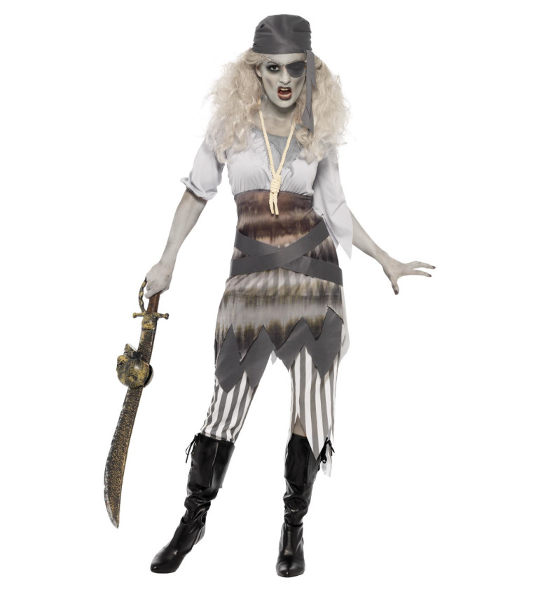 Kostým - Zombie pirátka, legíny