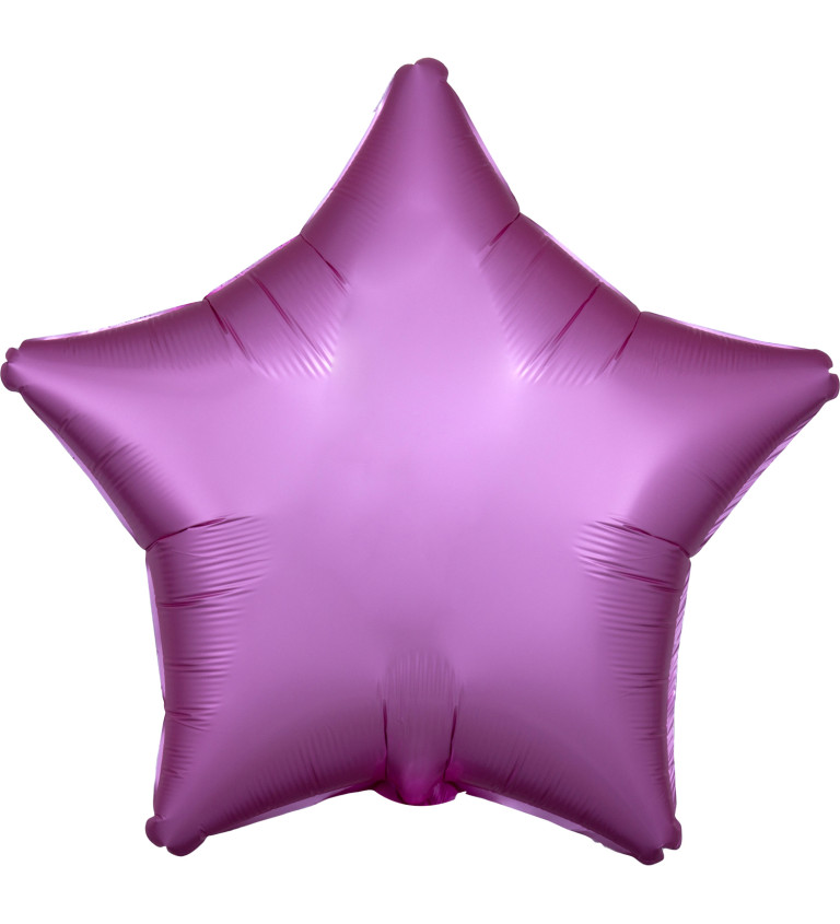 Foliový balónek - hvězda růžový