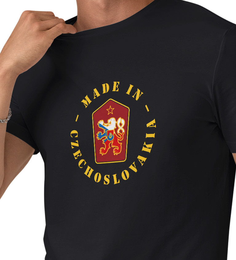 Pánské triko černé - Made in Czechoslovakia