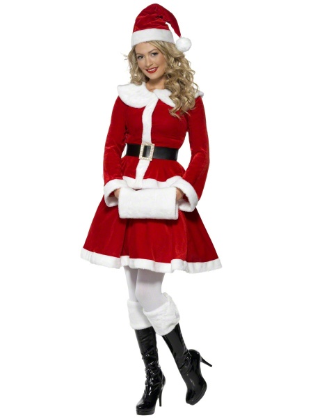 Kostým Miss Santa s rukávníkem