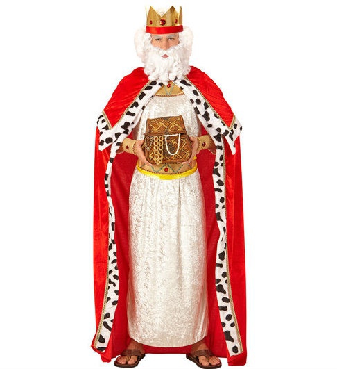 Kostým biblického krále/majestátného krále (kápě, koruna)