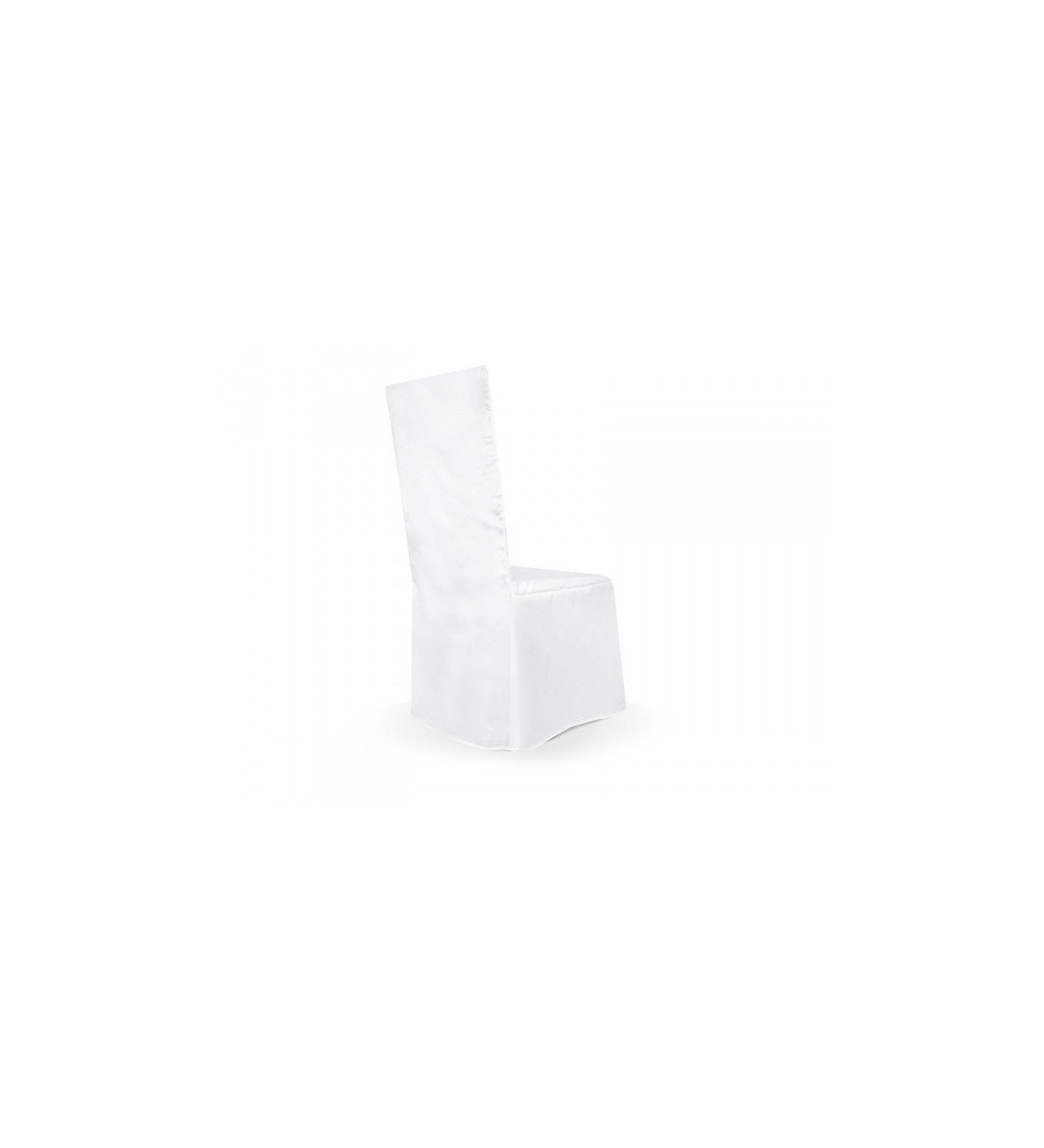 Saténový potah na židli - bílý II