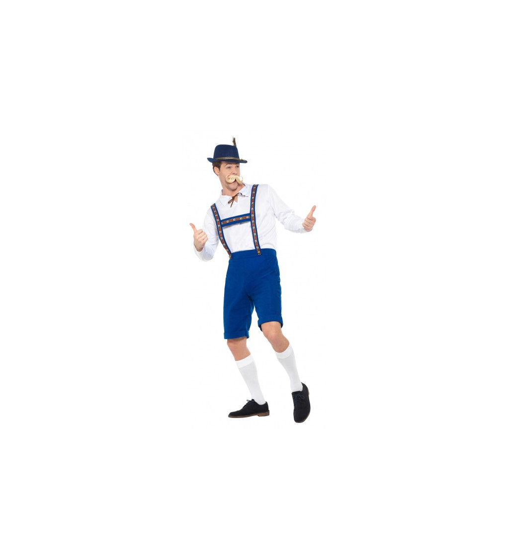Bavorský kostým - modré kalhoty