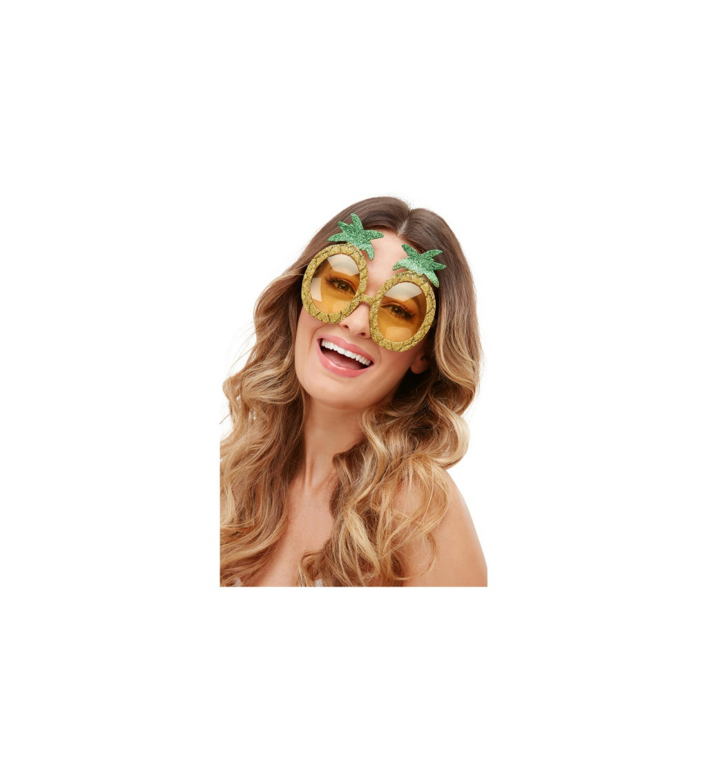 Glitter brýle ananas