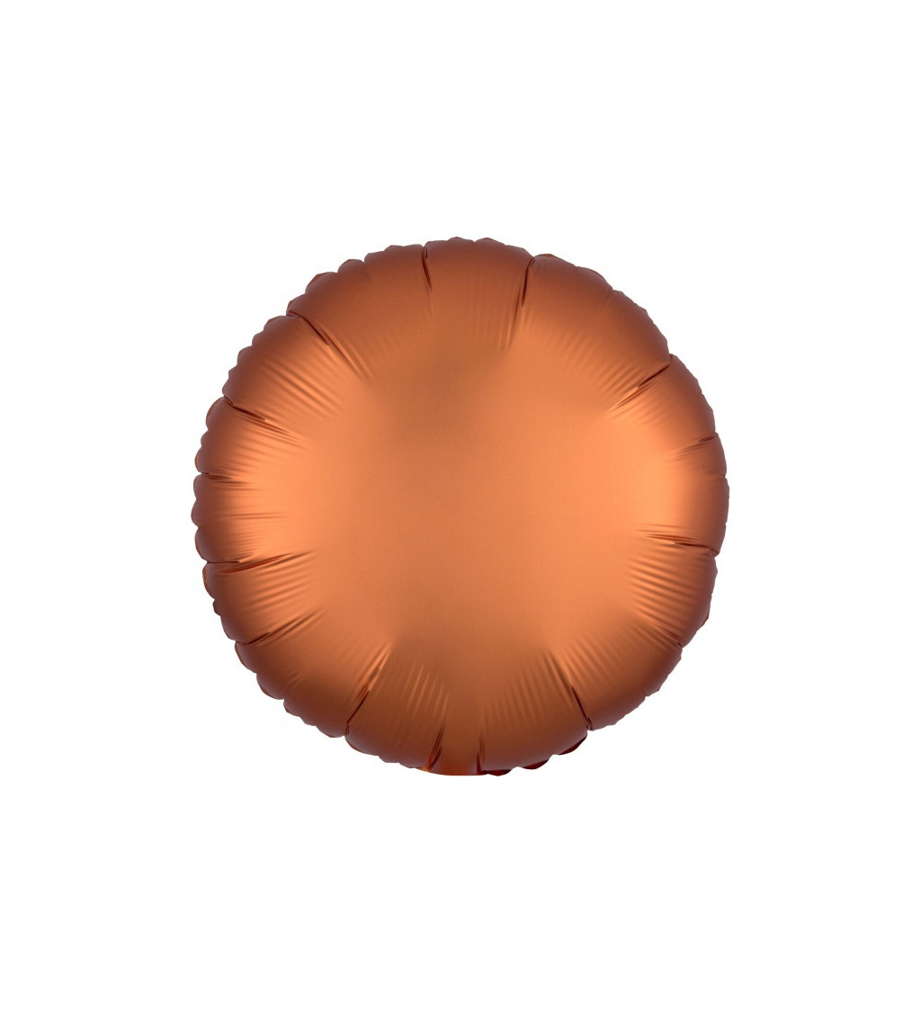 Saténový fóliový balónek - oranžovožlutý