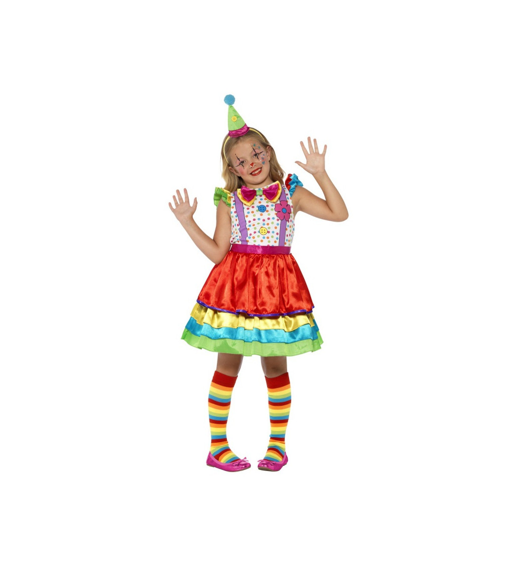 Girls Deluxe Clown Costume