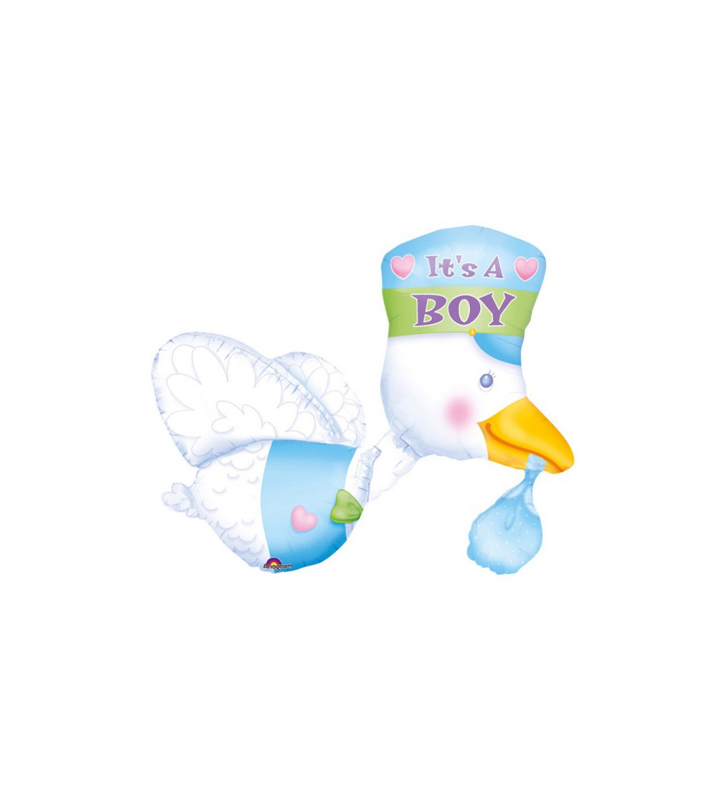 Fóliový balónek čápa - It´s a boy